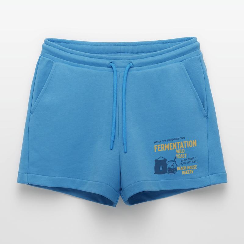 Sourdough Bread Baking Baker Sourdough Starter Jar Organic Relaxed Cropped Shorts Made in EU