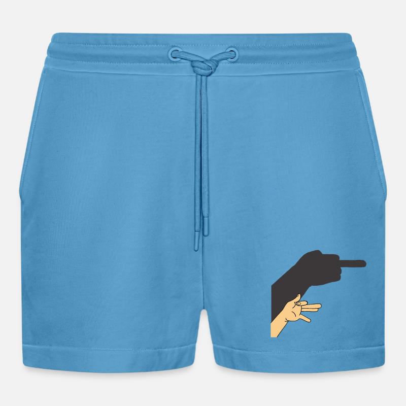 Schatten eines Hundes oder nicht - Organic Relaxed Cropped Shorts Made in EU -  Sol Blue