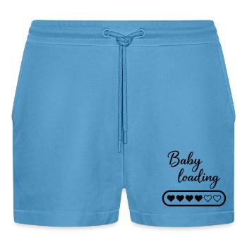 Baby Loading - Organic Relaxed Cropped Shorts Made in EU -  Sol Blue - Vorne