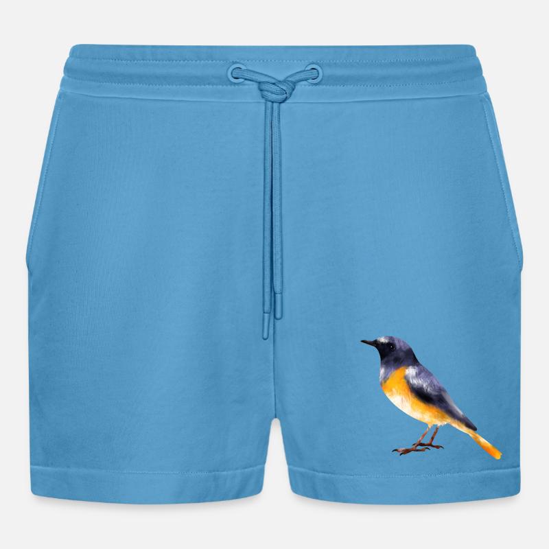 Redstart - Organic Relaxed Cropped Shorts Made in EU -  Sol Blue