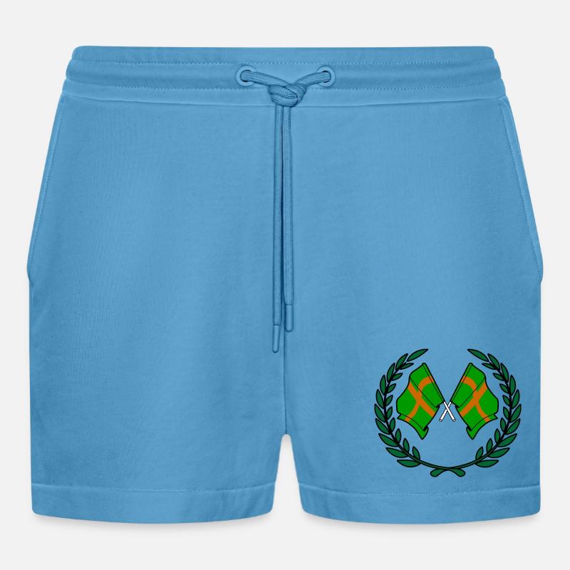 Coutume du Walking Crest - Short bio décontracté court fabriqué en UE -  Sol Blue