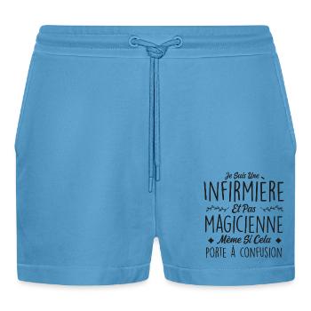 Humour Infirmière - Fête des mères - Short bio décontracté court fabriqué en UE -  Sol Blue - Devant