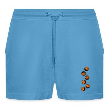 Icône du basket-ball - Short bio décontracté court fabriqué en UE -  Sol Blue - Devant