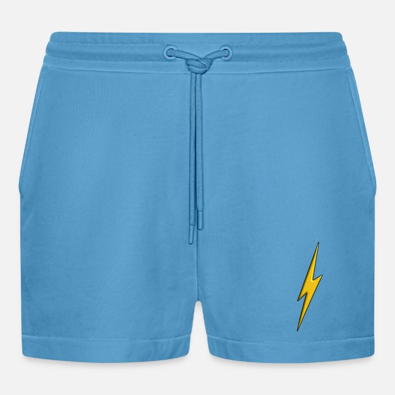 Eclair Jaune 3d - Short bio décontracté court fabriqué en UE -  Sol Blue
