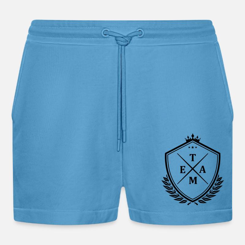Écusson de l’équipe - Short bio décontracté court fabriqué en UE -  Sol Blue