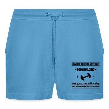 Imaginez une vie sans entraînement musculaire - Short bio décontracté court fabriqué en UE -  Sol Blue - Devant
