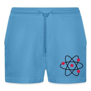 atom - Organic Relaxed Cropped Shorts Made in EU -  Sol Blue - Front