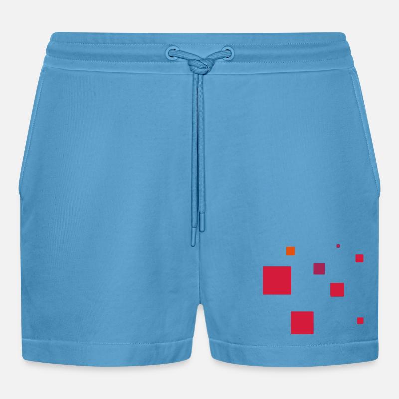 minimal / einfache Form - Organic Relaxed Cropped Shorts Made in EU -  Sol Blue