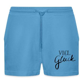 Viel Glück - Organic Relaxed Cropped Shorts Made in EU -  Sol Blue - Vorne