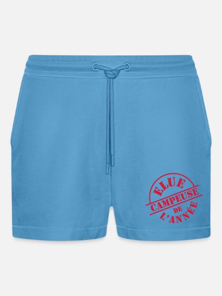 Elue Campeuse de l'année - Short bio décontracté court fabriqué en UE -  Sol Blue