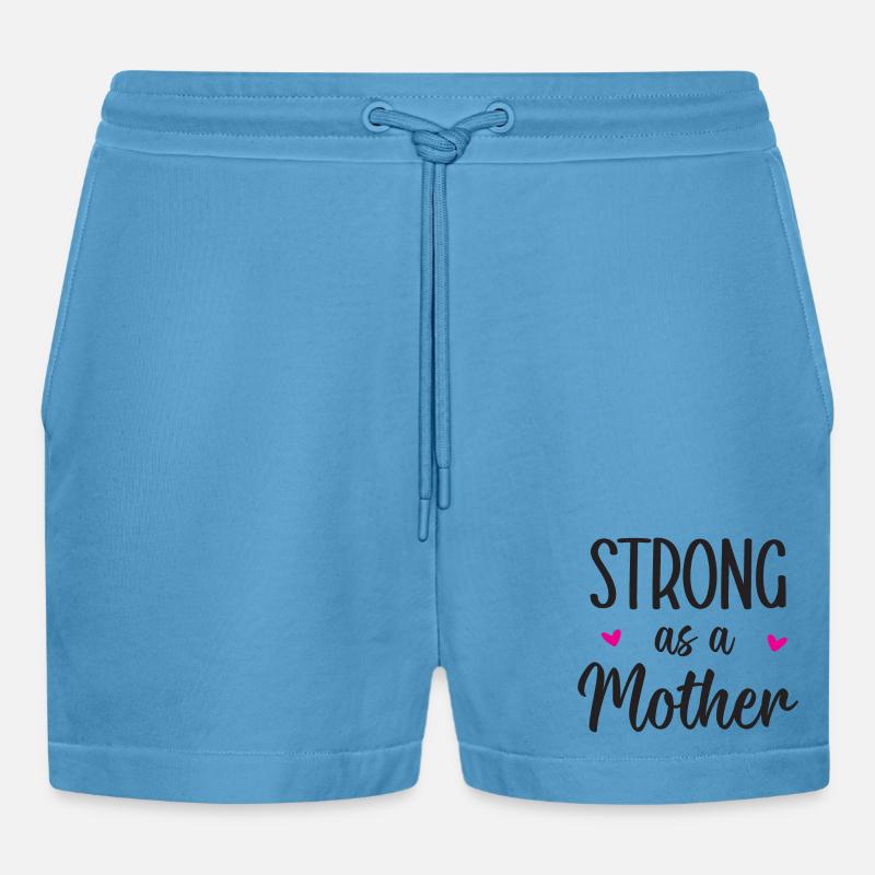 Stark wie eine Mutter - Organic Relaxed Cropped Shorts Made in EU -  Sol Blue