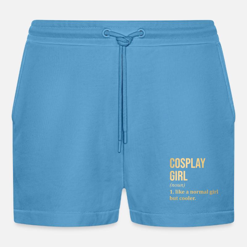 Cosplay - Organic Relaxed Cropped Shorts Made in EU -  Sol Blue