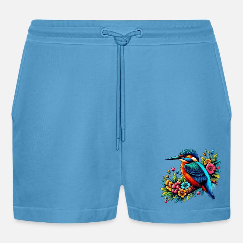 Eisvogel - Organic Relaxed Cropped Shorts Made in EU -  Sol Blue