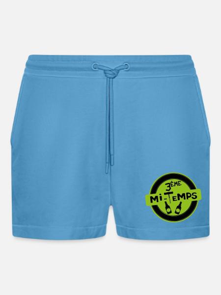 3rd Half - Organic Relaxed Cropped Shorts Made in EU -  Sol Blue