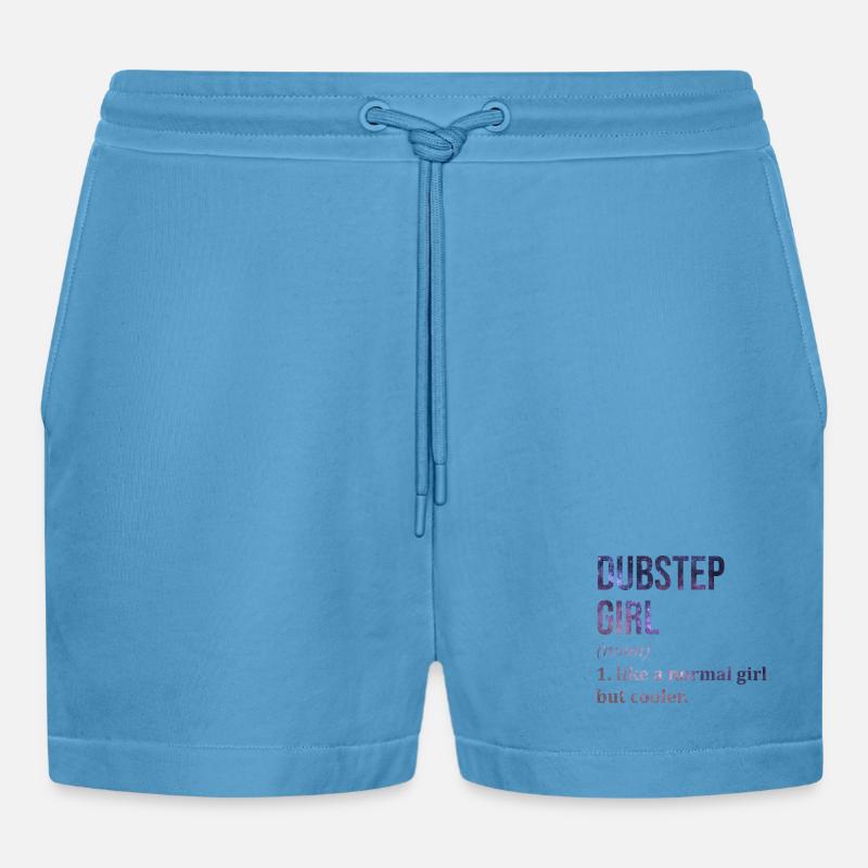 Dubstep Dubstep Dubstep - Organic Relaxed Cropped Shorts Made in EU -  Sol Blue