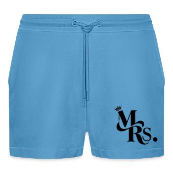 Mrs. & Krone, personnalisable - Short bio décontracté court fabriqué en UE -  Sol Blue - Devant