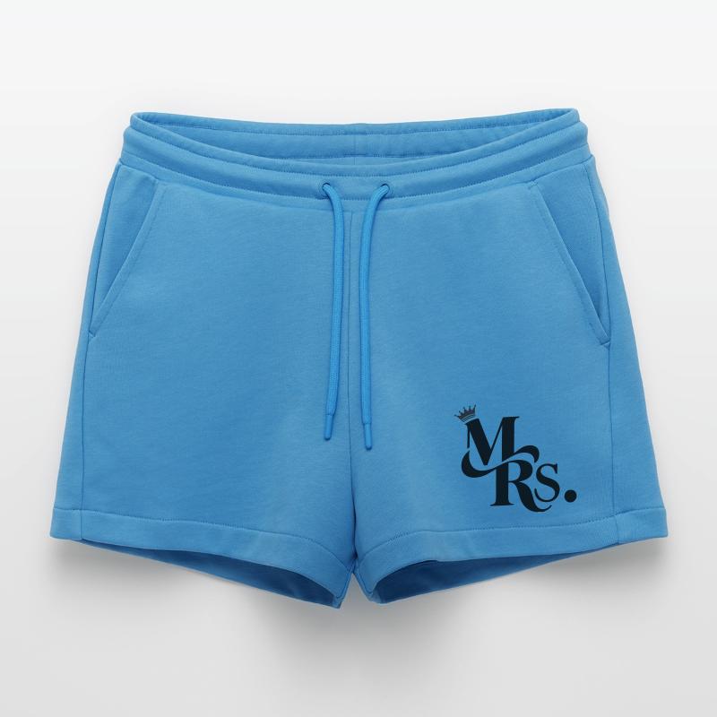 Mrs. & Krone, customizable Organic Relaxed Cropped Shorts Made in EU