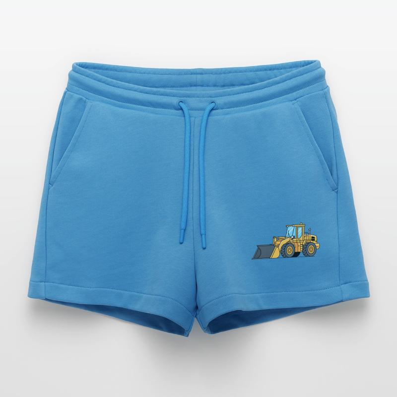 Wheel loader construction machine Organic Relaxed Cropped Shorts Made in EU