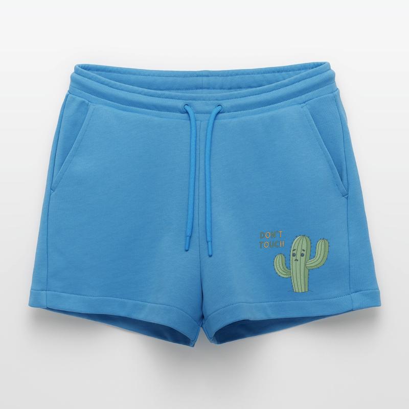 Sad Cactus Warning Don't Touch Organic Relaxed Cropped Shorts Made in EU