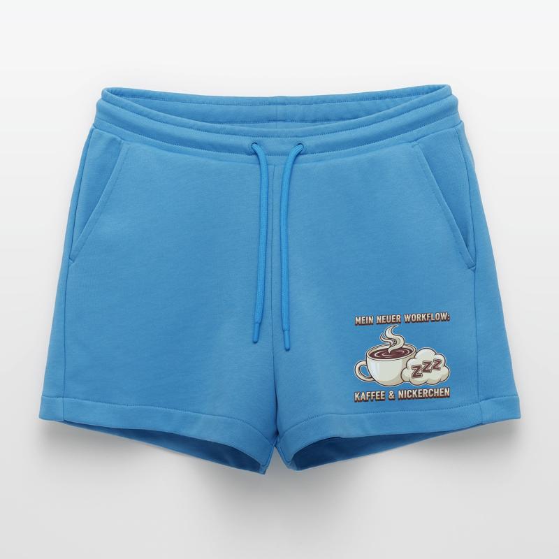 Kaffee Nickerchen Workflow Organic Relaxed Cropped Shorts Made in EU