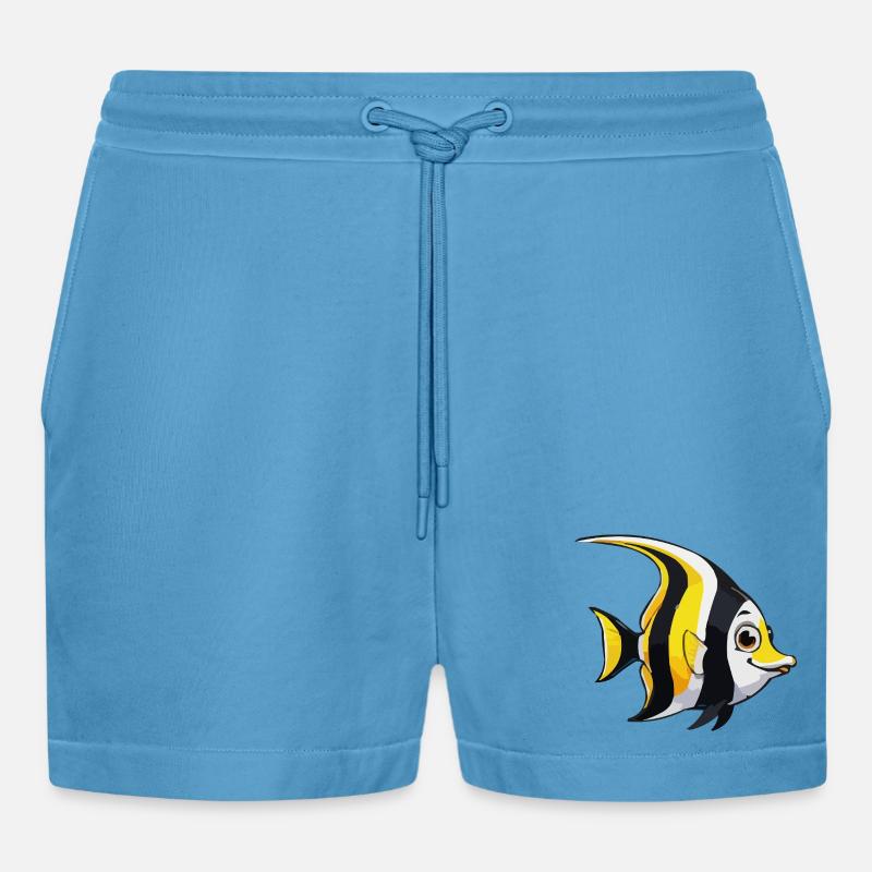 Tropical Fish Comic - Short bio décontracté court fabriqué en UE -  Sol Blue