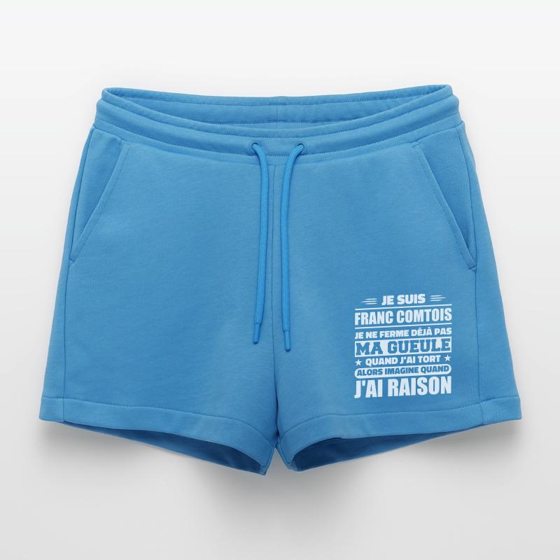 Franc comtois I don't shut my mouth frank comté Organic Relaxed Cropped Shorts Made in EU