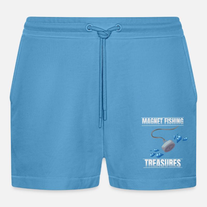 Magnetfischen - Organic Relaxed Cropped Shorts Made in EU -  Sol Blue