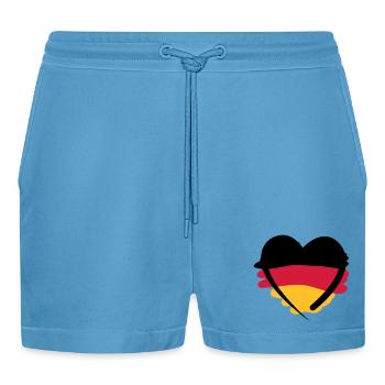 Le coeur de Allemagne - Short bio décontracté court fabriqué en UE -  Sol Blue - Devant