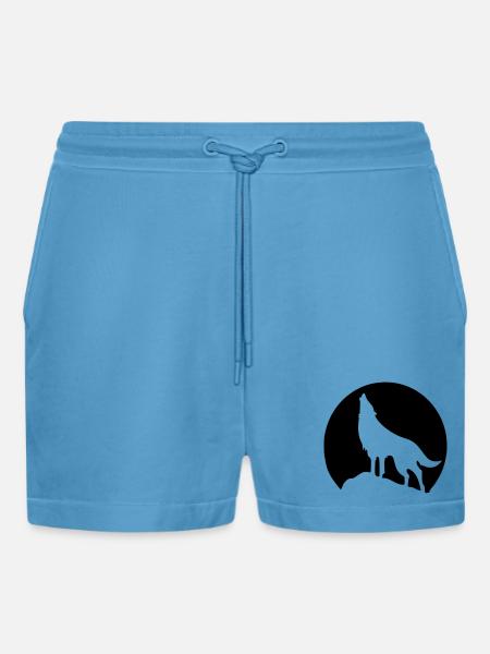 Wolf - Mond - Organic Relaxed Cropped Shorts Made in EU -  Sol Blue