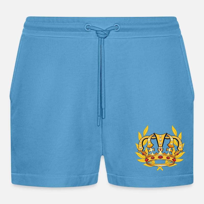 Roi héritier Majesté le prince royal - Short bio décontracté court fabriqué en UE - Sol Blue
