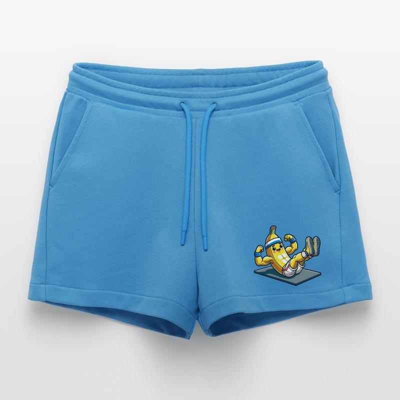 Challenge Your Limits Bodybuilder Abs Organic Relaxed Cropped Shorts Made in EU