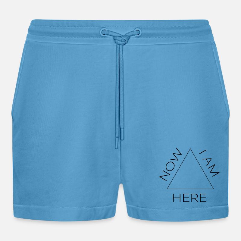 now i am here #2 - Organic Relaxed Cropped Shorts Made in EU -  Sol Blue