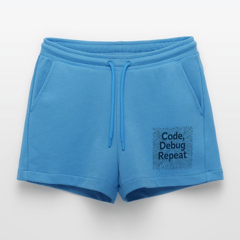 Code Debug Repeat - Software Engineer Organic Relaxed Cropped Shorts Made in EU
