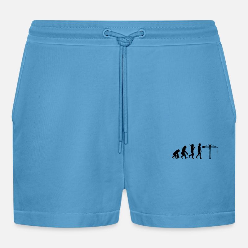 Kranführer Evolution schwarz - Organic Relaxed Cropped Shorts Made in EU -  Sol Blue