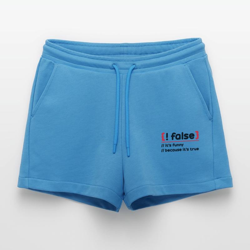 Programmer Programming Software Coding Encoder Organic Relaxed Cropped Shorts Made in EU