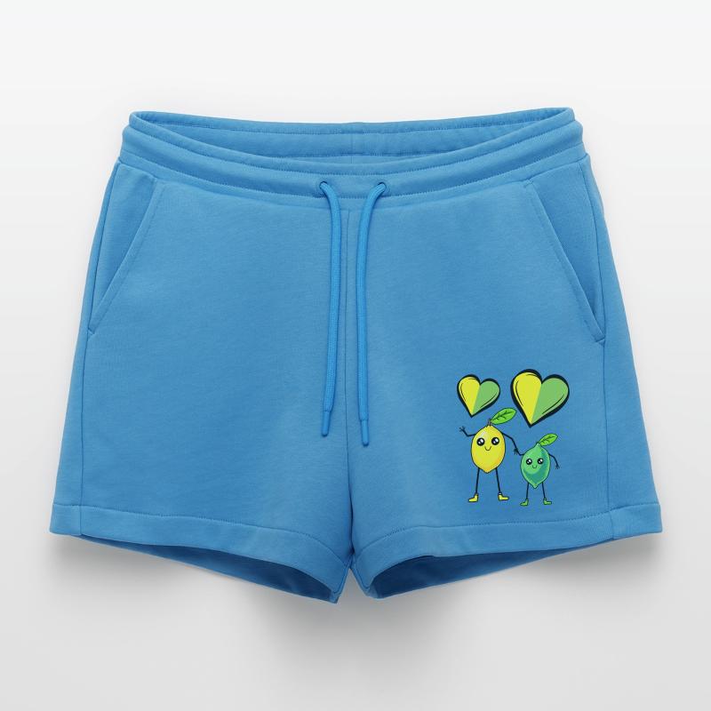 Lemon, Lemon, Fruit, Fruit, Fruit, Lemon Organic Relaxed Cropped Shorts Made in EU