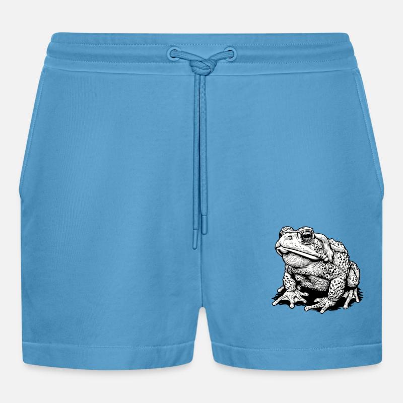 Toad Toads Toad - Organic Relaxed Cropped Shorts Made in EU -  Sol Blue