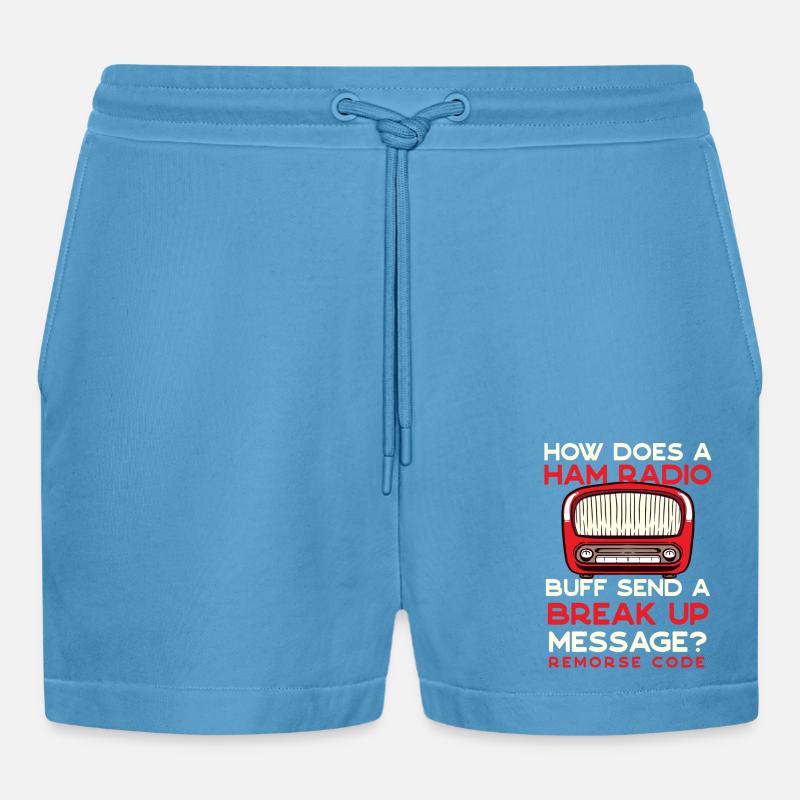 Funk Reue Code Amateurfunk - Organic Relaxed Cropped Shorts Made in EU -  Sol Blue