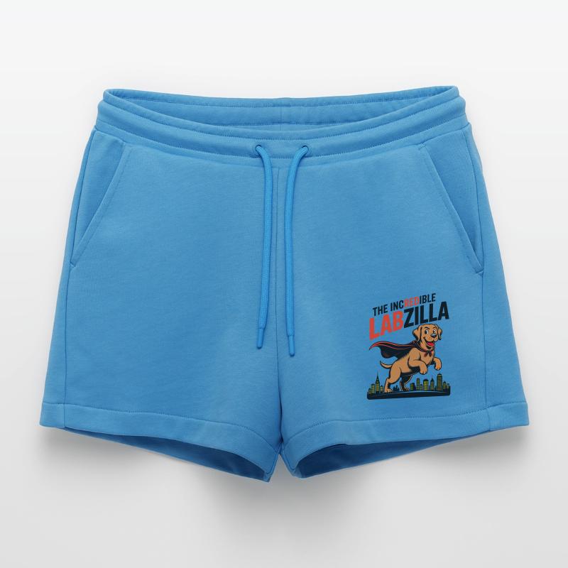 Labzilla – Labrador roux en mode monstre Short bio décontracté court fabriqué en UE