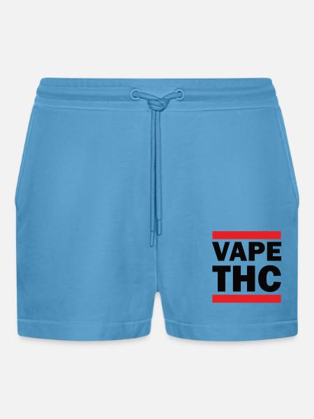 Vape THC - Organic Relaxed Cropped Shorts Made in EU - Sol Blue