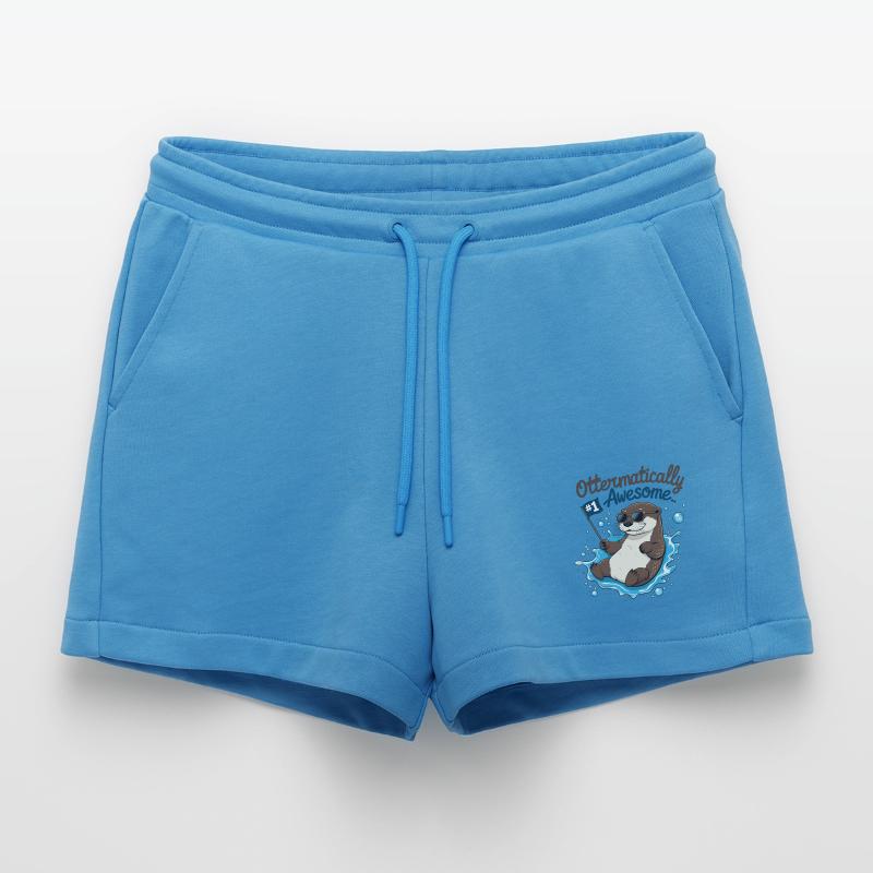 Otter-like cool – Funny Otter Organic Relaxed Cropped Shorts Made in EU
