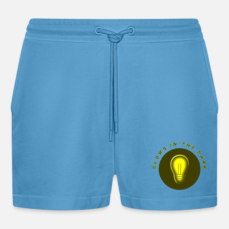 leuchtet im Dunkeln electro Strom Problem - Organic Relaxed Cropped Shorts Made in EU -  Sol Blue