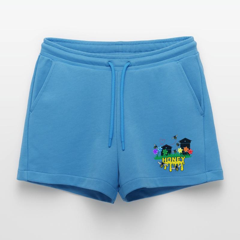 Honiggewächshäuser oder Bienenstöcke mit Bienen Organic Relaxed Cropped Shorts Made in EU