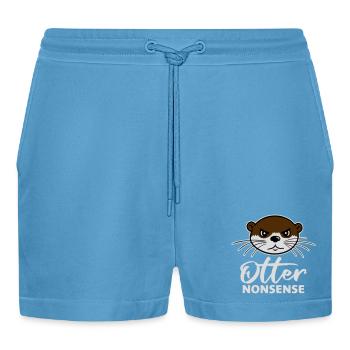 Otter Nonsense Lustig Wortspiel Otter Liebe Spruch - Organic Relaxed Cropped Shorts Made in EU -  Sol Blue - Vorne