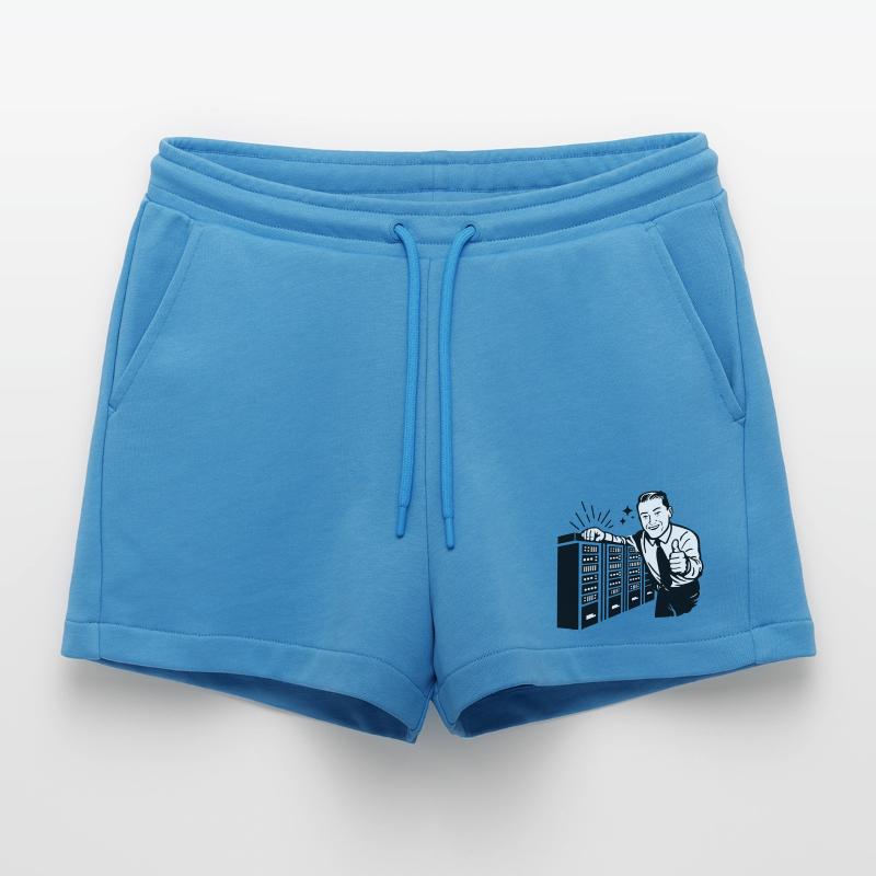 Rétro IT Admin Smiling – Support technique vintage Short bio décontracté court fabriqué en UE