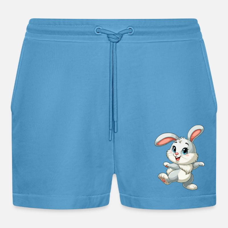 Rabbit Dancing png - Organic Relaxed Cropped Shorts Made in EU -  Sol Blue