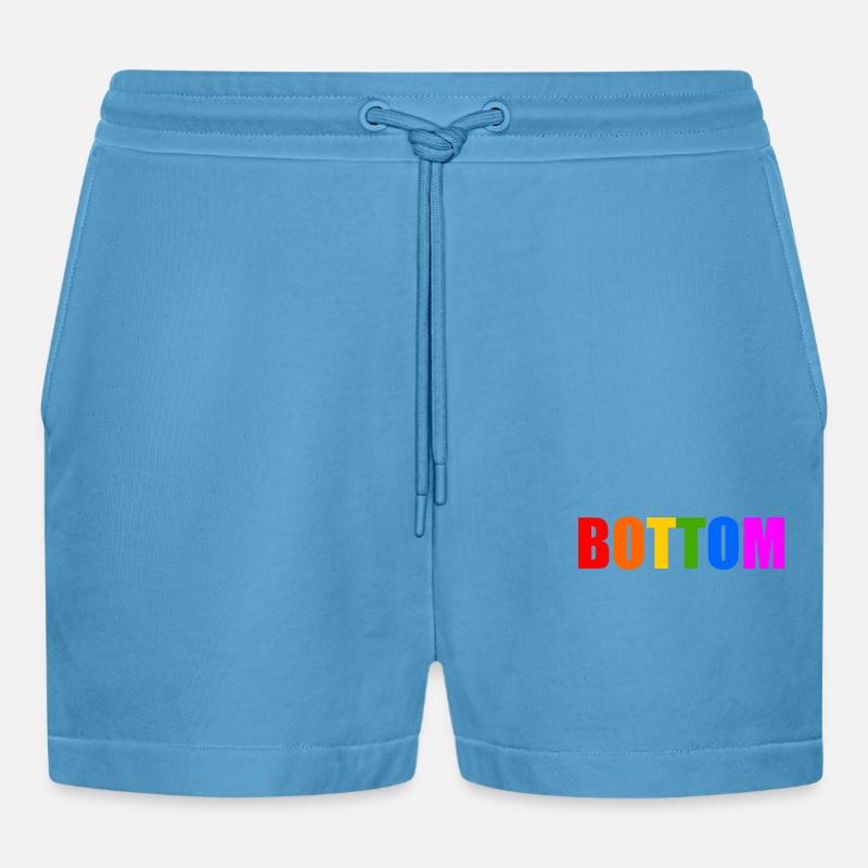 Bottom - Organic Relaxed Cropped Shorts Made in EU -  Sol Blue