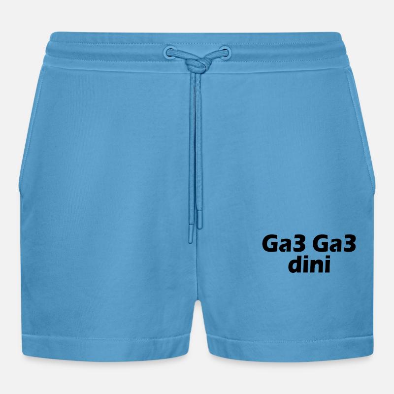 Ga3 ga3 dini - Organic Relaxed Cropped Shorts Made in EU -  Sol Blue