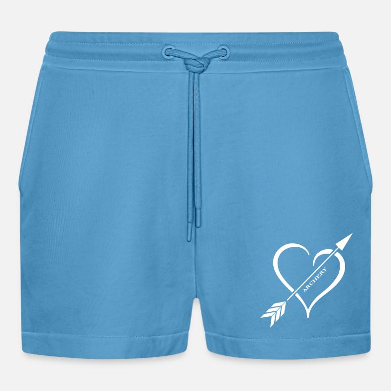 Bogenschießen Bogenparcours Bogenschütze - Organic Relaxed Cropped Shorts Made in EU -  Sol Blue