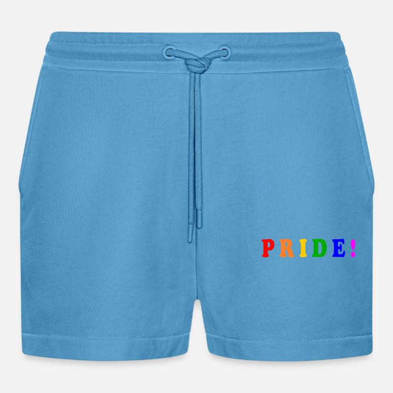 Pride - Organic Relaxed Cropped Shorts Made in EU -  Sol Blue